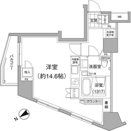 パークハビオ元麻布 601 間取り図