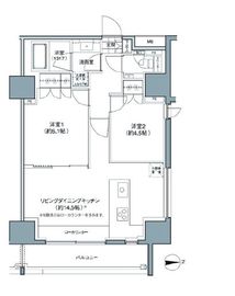 パークハビオ東中野 1501 間取り図