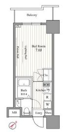 レジディア東銀座 207 間取り図