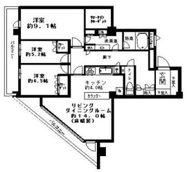 コスモポリス品川 21階 間取り図