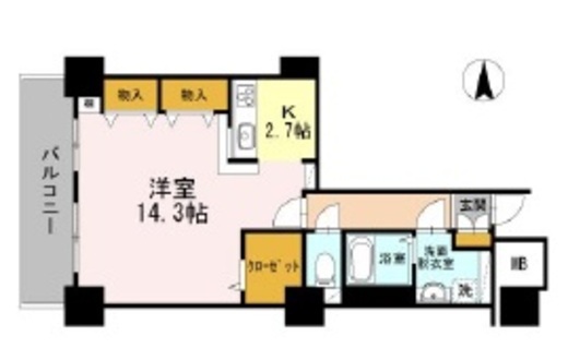 品川シーサイドビュータワー1 2618 間取り図