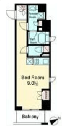 コスモグラシア清澄白河 605 間取り図