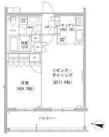 ヒューリックコート雪が谷 206 間取り図