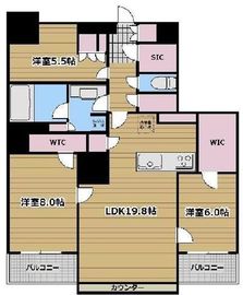 ザ・東京タワーズ ミッドタワー 43階 間取り図