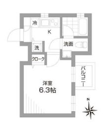 M's麻布十番 401 間取り図