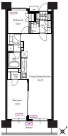 ブリリアイスト三軒茶屋 i415 間取り図