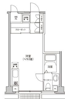 カスタリア都立大学 405 間取り図