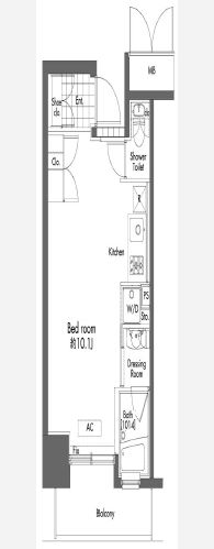 プライムアーバン初台 608 間取り図