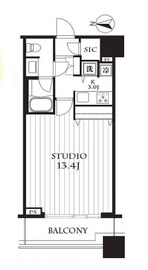 コンシェリア西新宿タワーズウエスト 18階 間取り図