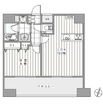 ベルファース水天宮前 1002 間取り図
