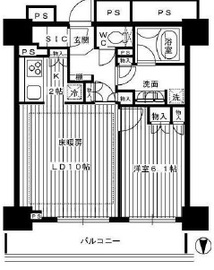 ライオンズ四谷タワーゲート 24階 間取り図