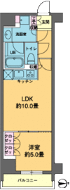 カスタリア東日本橋 406 間取り図
