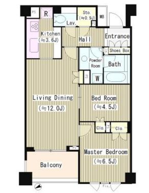 パークコート渋谷大山町ザプラネ 3階 間取り図