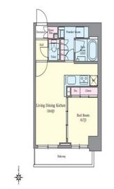 ザ・パーククロス広尾 201 間取り図