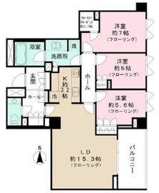 パークコート渋谷大山町ザプラネ 3階 間取り図