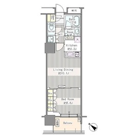ユニゾンタワー 1402 間取り図