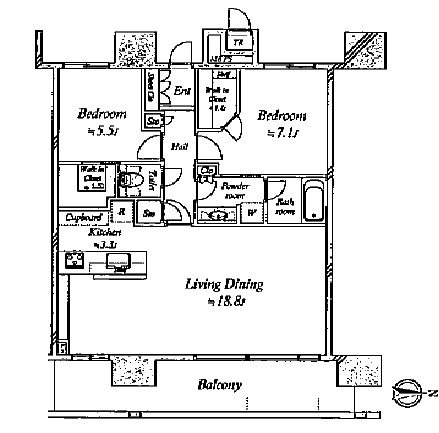 THE TOYOSU TOWER 39階 間取り図