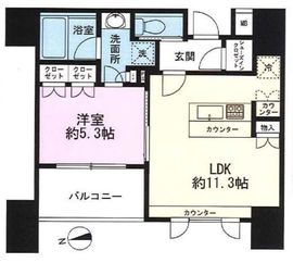 パークリュクス恵比寿 4階 間取り図