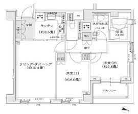 パークハウス中目黒 3階 間取り図