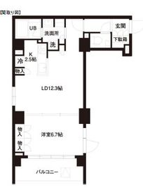 レジディア白金高輪 501 間取り図