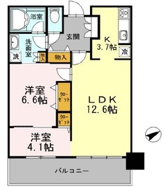 芝浦アイランド ブルームタワー 1909 間取り図