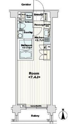 イプセ蒲田ウエスト 509 間取り図