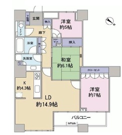 ザ・東京タワーズ ミッドタワー 37階 間取り図