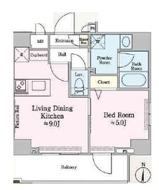 グランドコンシェルジュ恵比寿 2階 間取り図