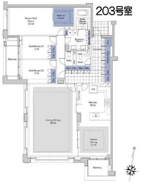 プライムメゾン御殿山 W203 間取り図