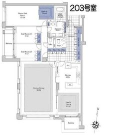 プライムメゾン御殿山 W203 間取り図