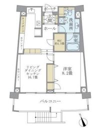 品川Vタワー テラス棟 2階 間取り図