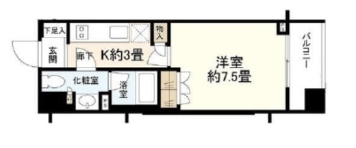 ピアース高田馬場 1階 間取り図
