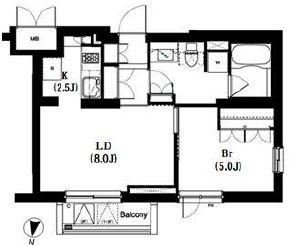 アパートメンツ駒沢大学 301 間取り図