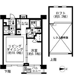 レジディア新宿イースト2 1002 間取り図