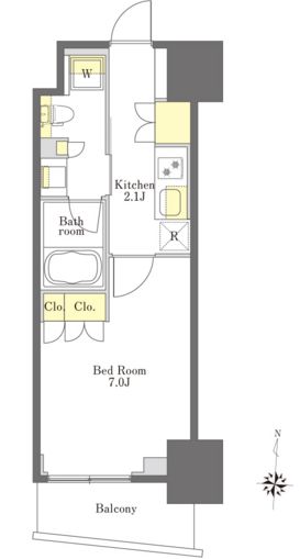 プライムメゾン市谷山伏町 408 間取り図