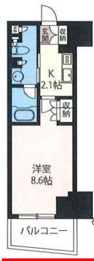 プライムメゾン市谷山伏町 206 間取り図