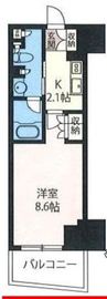 プライムメゾン市谷山伏町 206 間取り図