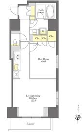 プライムメゾン市谷山伏町 402 間取り図