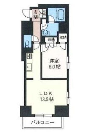 プライムメゾン市谷山伏町 502 間取り図