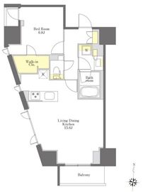 プライムメゾン市谷山伏町 1204 間取り図