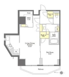 プライムメゾン市谷山伏町 805 間取り図
