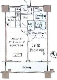 アウルタワー 23階 間取り図