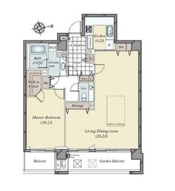 麻布霞町パークマンション 2階 間取り図