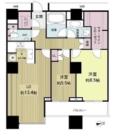 高輪ザ・レジデンス 33階 間取り図