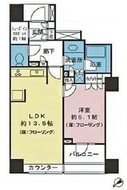 ハウスコート築地 5階 間取り図