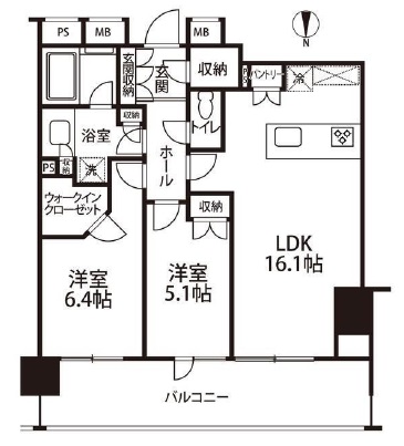 パークホームズ南麻布ザレジデンス 10階 間取り図