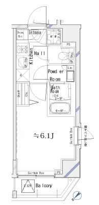 ガリシア品川 5階 間取り図