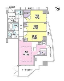 ブランズタワー文京小日向 3階 間取り図