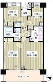 マーシュフィールド四番町 1102 間取り図