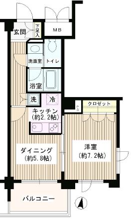 アゼリアテラス新宿 6階 間取り図